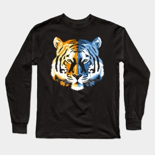 Tiger orange blue Long Sleeve T-Shirt